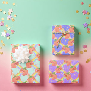 Rainbow Puking Pumpkin Halloween  Wrapping Paper Sheet