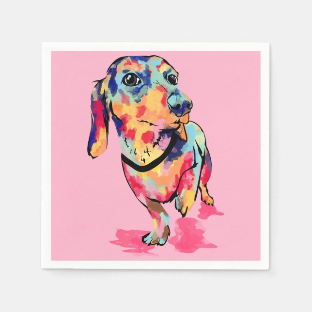 Rainbow Pup Napkin (Front)