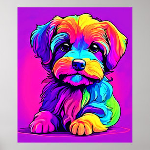 Rainbow Puppy Artwork Poster
