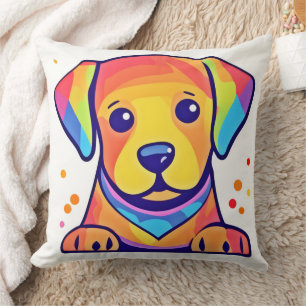 Rainbow Puppy Love Cushion