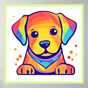 Rainbow Puppy Love Poster