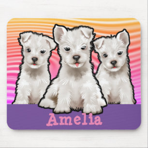 Rainbow pups Mouse Mat