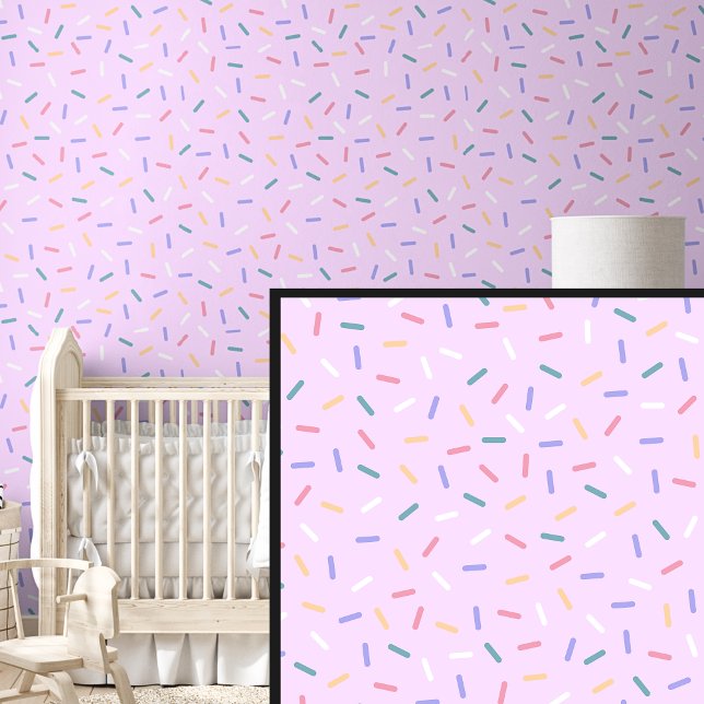 Rainbow Purple Green Yellow Sprinkles, Pale Pink Wallpaper (Creator Uploaded)