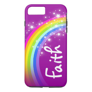 Rainbow purple personalised name iphone case