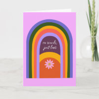 Rainbow Purple Sympathy Sending Love Blank