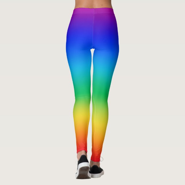 Rainbow purple top, red bottom leggings (Back)