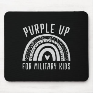 Rainbow _ Purple Up Military Child Awareness _ Men Mouse Mat