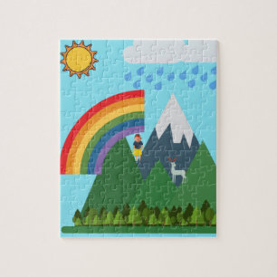 Rainbow puzzle for kids