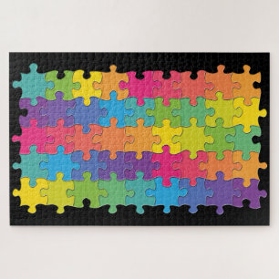 rainbow puzzle pieces puzzle