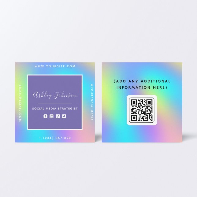 Rainbow QR Social Media Strategist Card (Creator Uploaded)