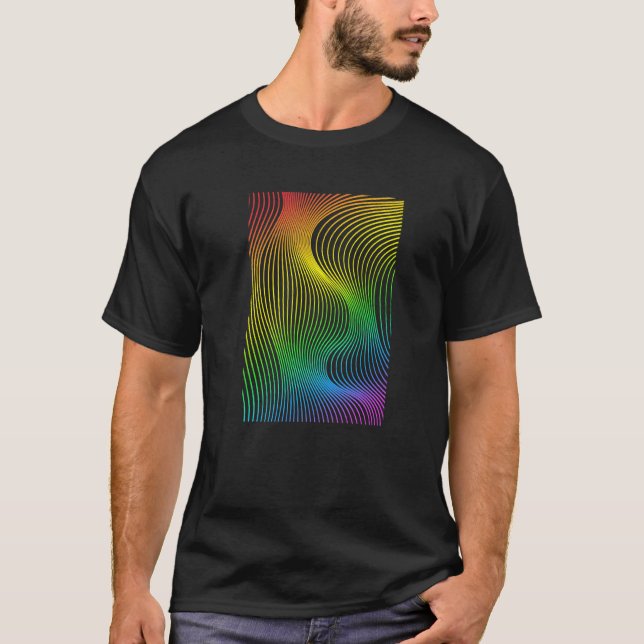 Rainbow Queer Lesbian Gay T-Shirt (Front)