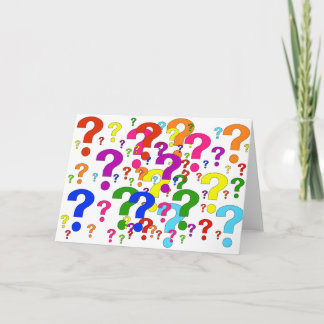 Rainbow Question Marks Card