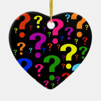 Rainbow Question Marks Ceramic Tree Decoration