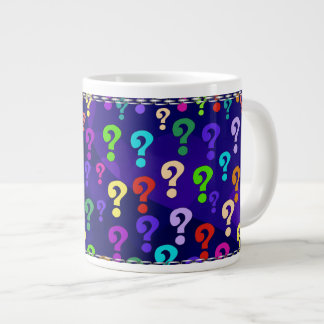 Rainbow Question Marks Large Coffee Mug