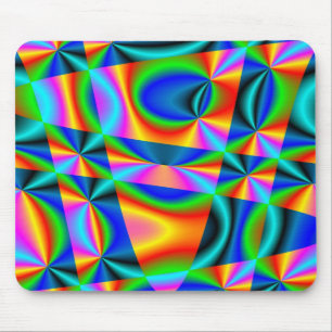Rainbow quilt mouse mat