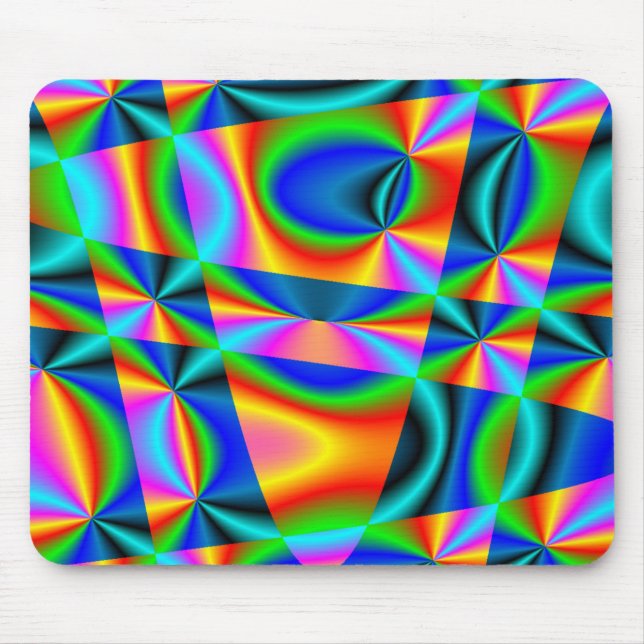 Rainbow quilt mouse mat (Front)