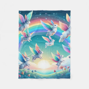  Rainbow Rabbits Blanket
