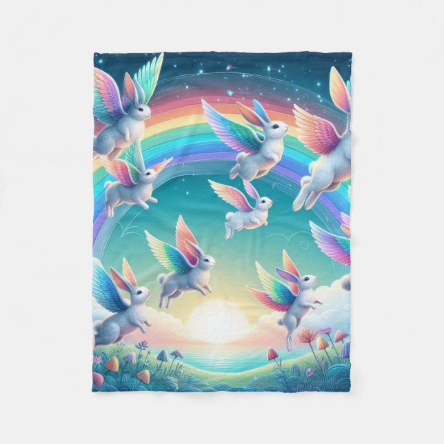  Rainbow Rabbits Blanket (Front)