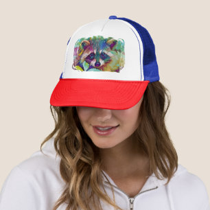 Rainbow raccoon Trucker Hat
