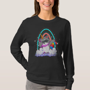 Rainbow Raccoonicorn Dabbing Animal Fantasy Raccoo T-Shirt
