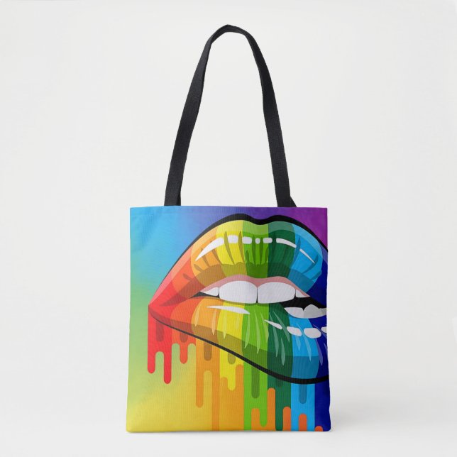 Rainbow racerback tote bag (Front)