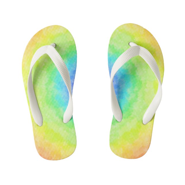 Rainbow Radiance Kid's Flip Flops (Footbed)