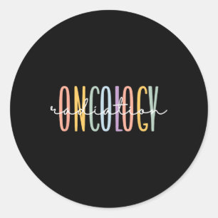 Rainbow Radiation Oncology Nurse Radiologic Techno Classic Round Sticker