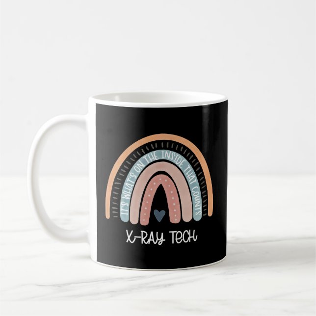 Rainbow Radiology Radiologist X-Ray Tech Coffee Mug (Left)