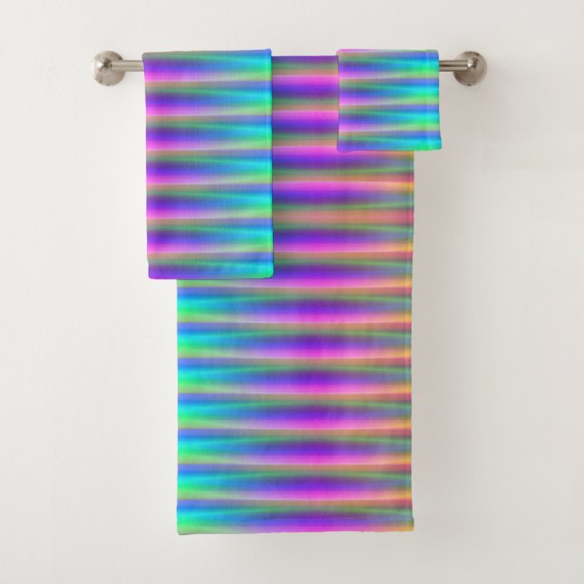 Rainbow Rain Bath Towel Set (Insitu)