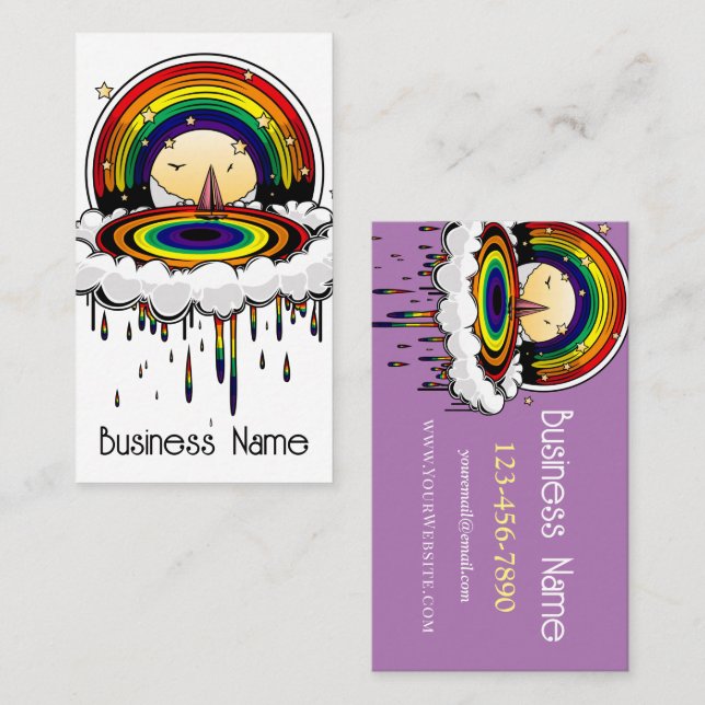 Rainbow Rain Business Card (Front/Back)