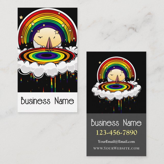 Rainbow Rain Business Card (Front/Back)