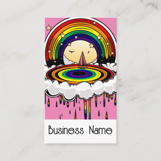 Rainbow Rain Business Card (Front)