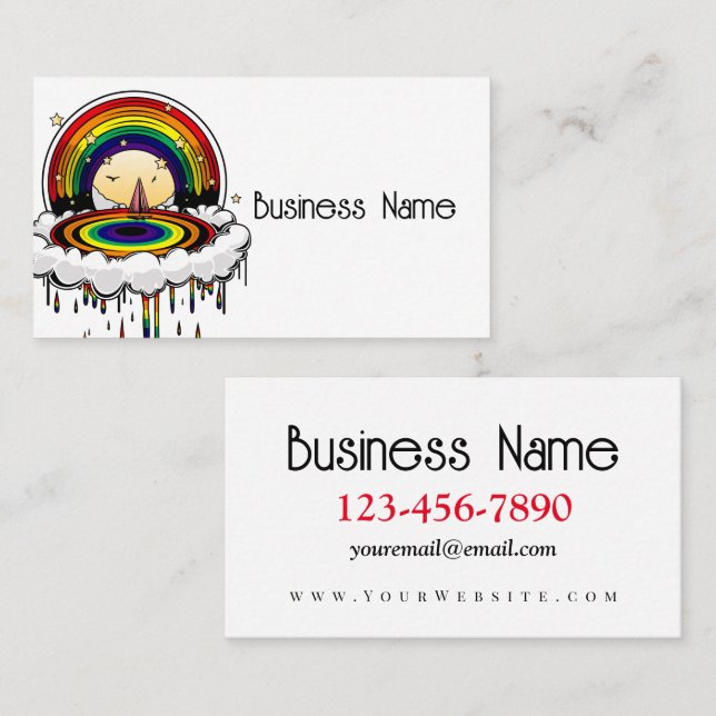 Rainbow Rain Business Card (Front/Back)