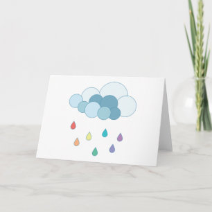 Rainbow Rain Cloud Card
