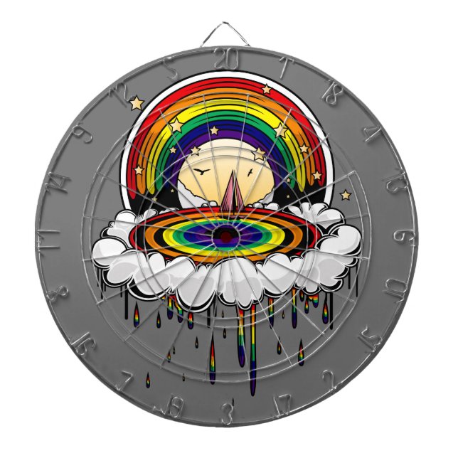 Rainbow Rain    Dartboard (Front)