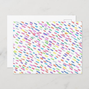 Rainbow Rain Drop Postcard