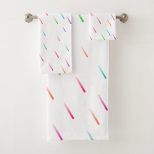 Rainbow Rain Drops Bath Towel Set