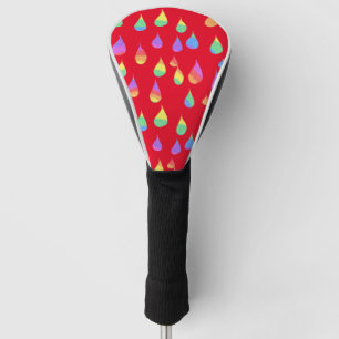 Rainbow Rain Drops LGBTQ Design Golf Head cover