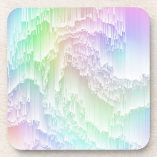 Rainbow Rain Glitch Coaster