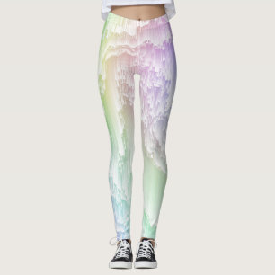Rainbow Rain Glitch Leggings