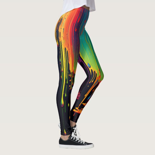 Rainbow Rain Leggings - Pretty (Right)