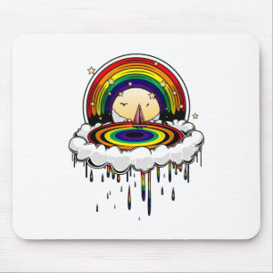 Rainbow Rain Mouse Mat