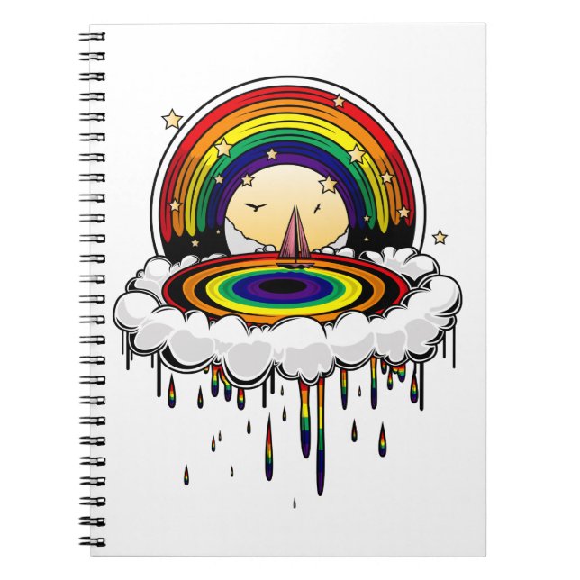Rainbow Rain Notebook (Front)