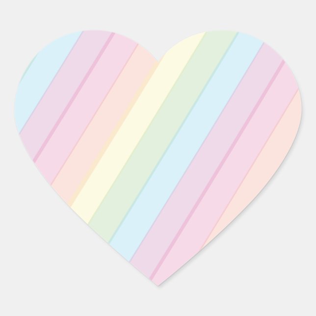 Rainbow Raindrop Baby Shower Sprinkle Heart Sticker (Front)
