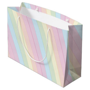 Rainbow Raindrop Baby Shower Sprinkle Large Gift Bag