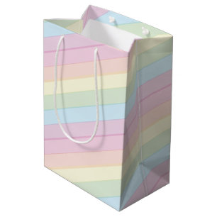 Rainbow Raindrop Baby Shower Sprinkle Medium Gift Bag