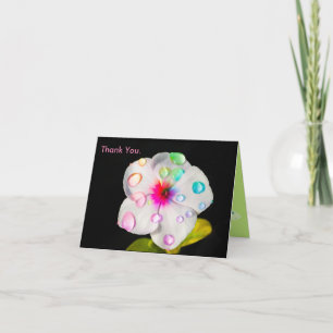 Rainbow Raindrops Periwinkle   Small Note Card