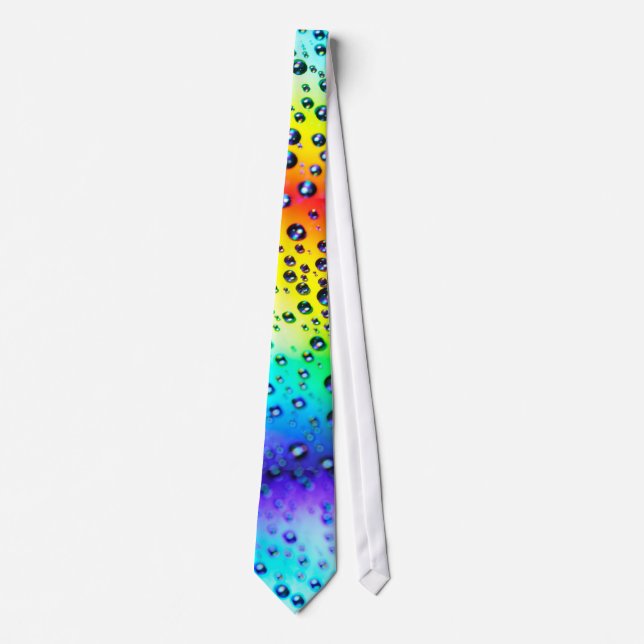 Rainbow Raindrops Tie (Front)