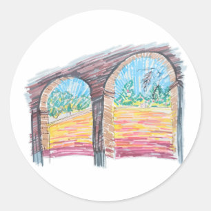 Rainbow Ranch Classic Round Sticker