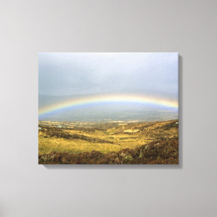 Rainbow Rannoch Moor Scotland Postcard Poster Phot Canvas Print